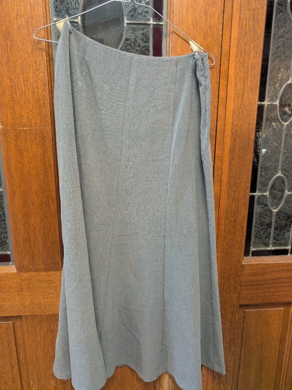 Womens gray maxi skirt, size 8
